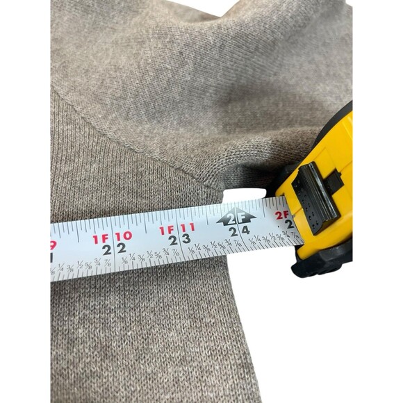 Poetry Cardigan Women’s 14 L Tan Gray Button Front Pocket Sweater Neutral Earthy - Picture 8 of 12